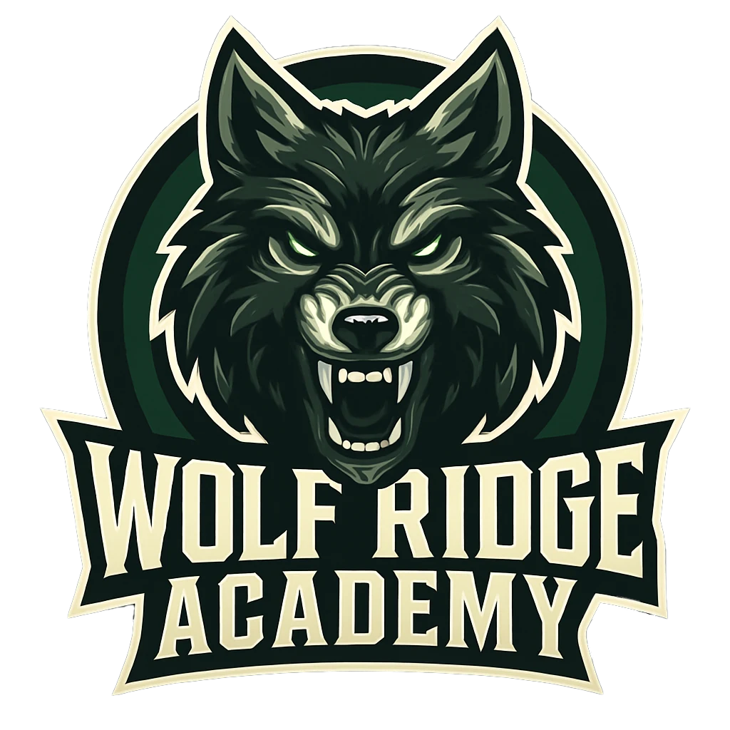 Wolf Ridge Academy wolf emblem